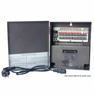 Power Supply - 10 amp 12 Vdc, 18-Channel, Leads